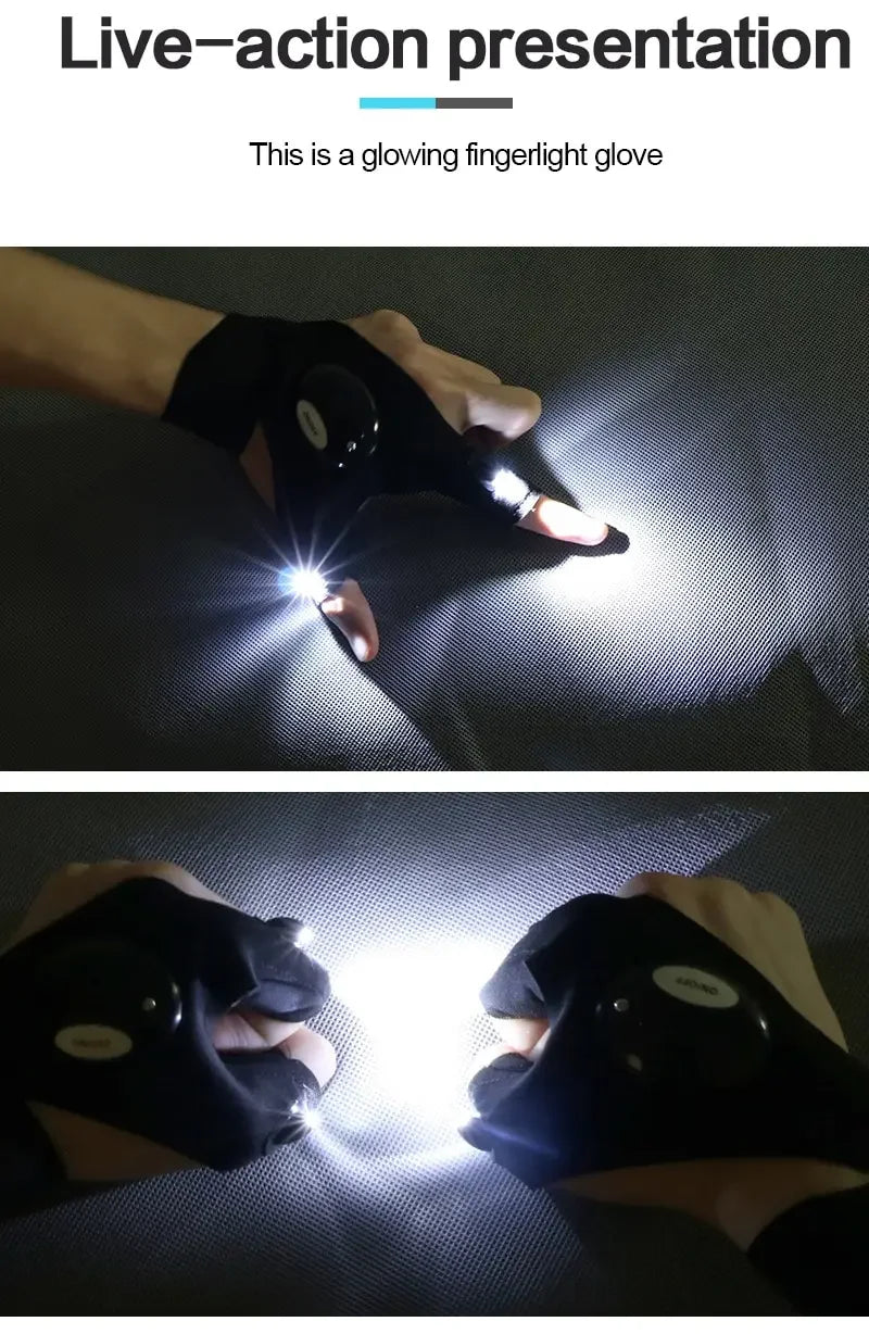 LED Night Light Fingerless Glove