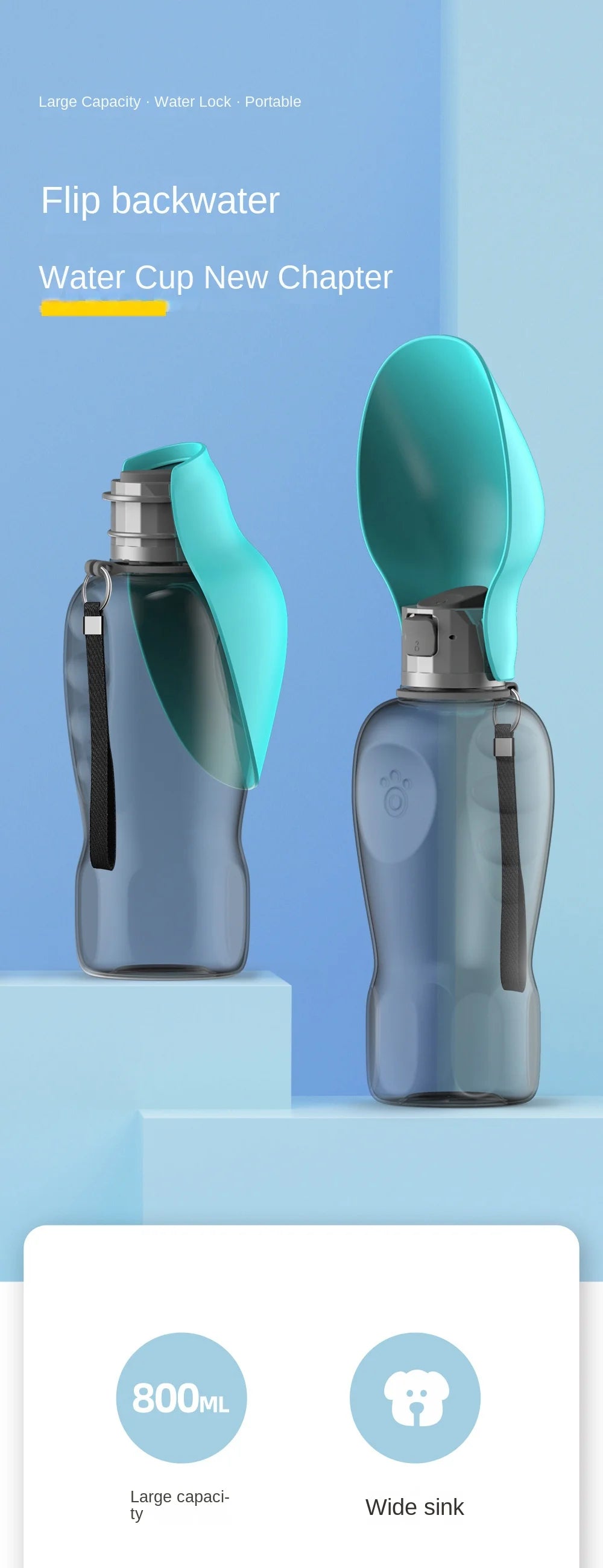 Portable Leaf Pet Water Bottle