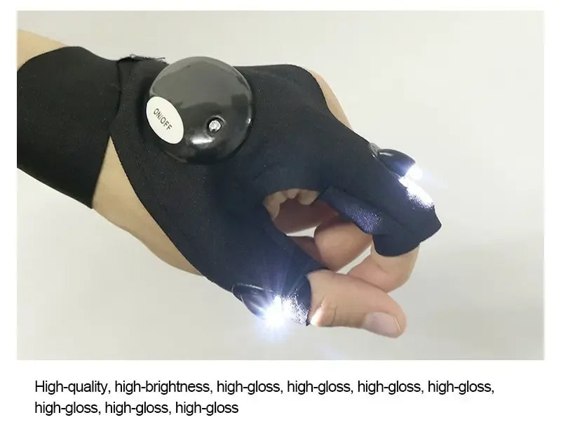 LED Night Light Fingerless Glove